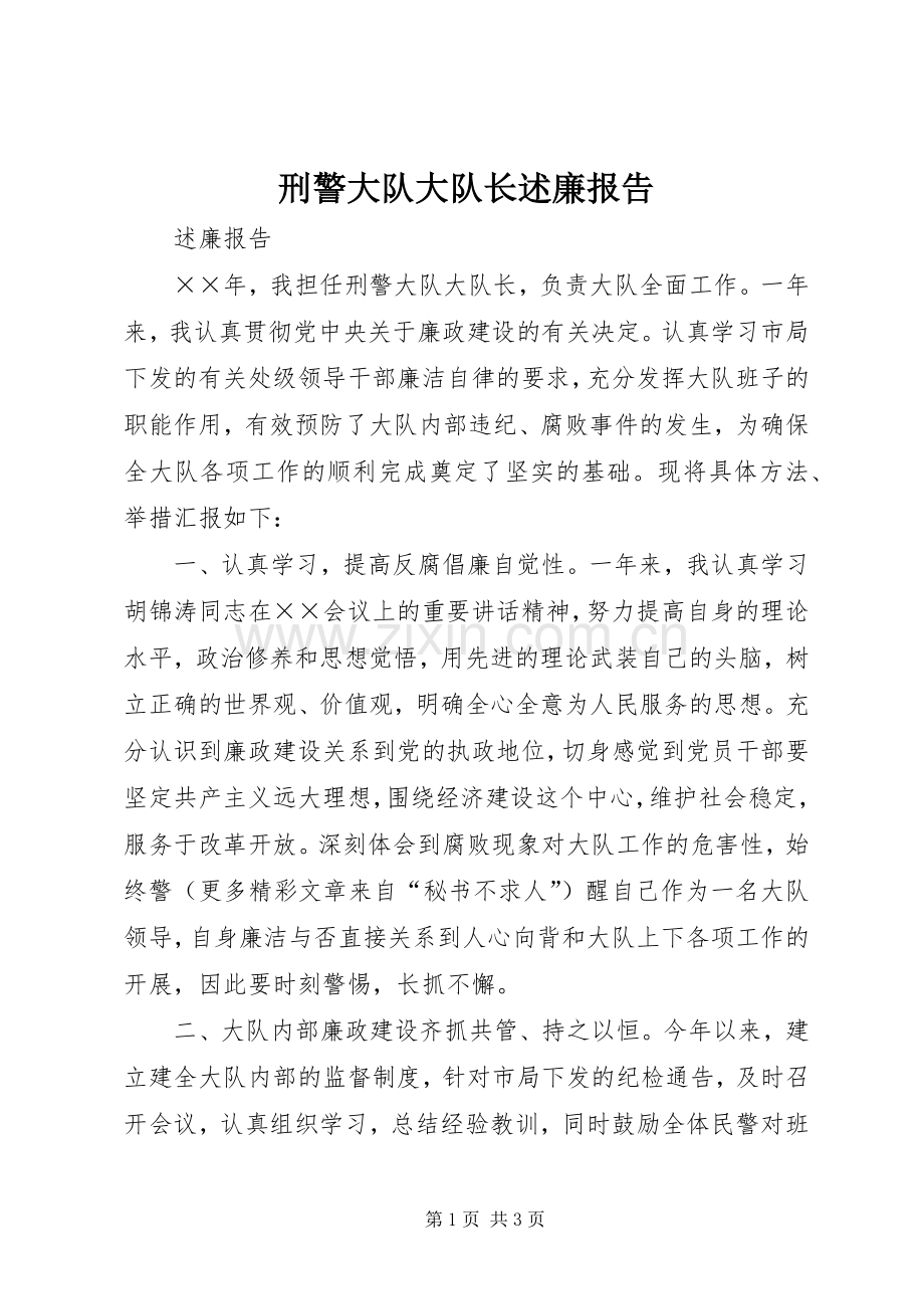 刑警大队大队长述廉报告.docx_第1页