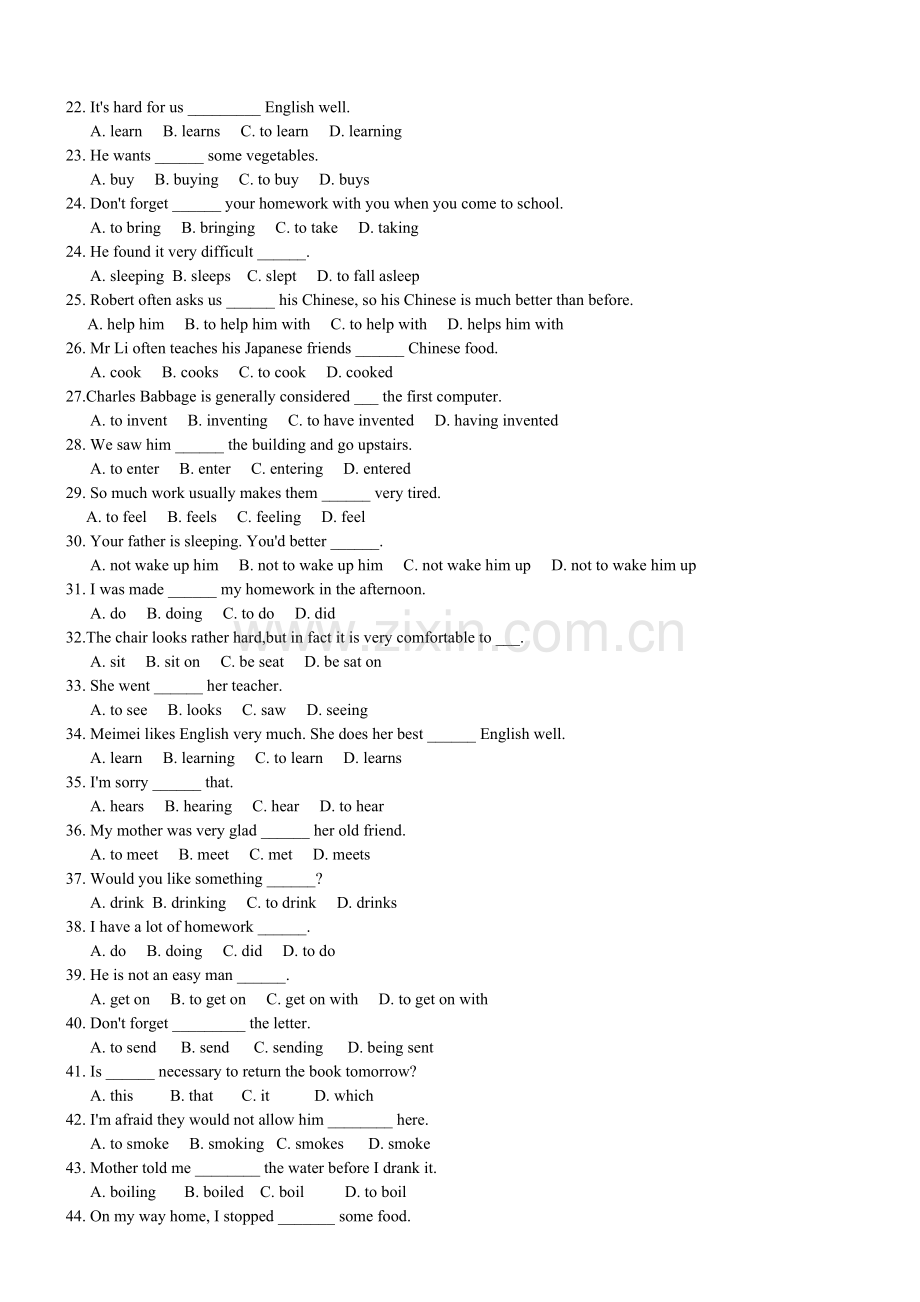 初中英语动词不定式专项练习(2).doc_第2页