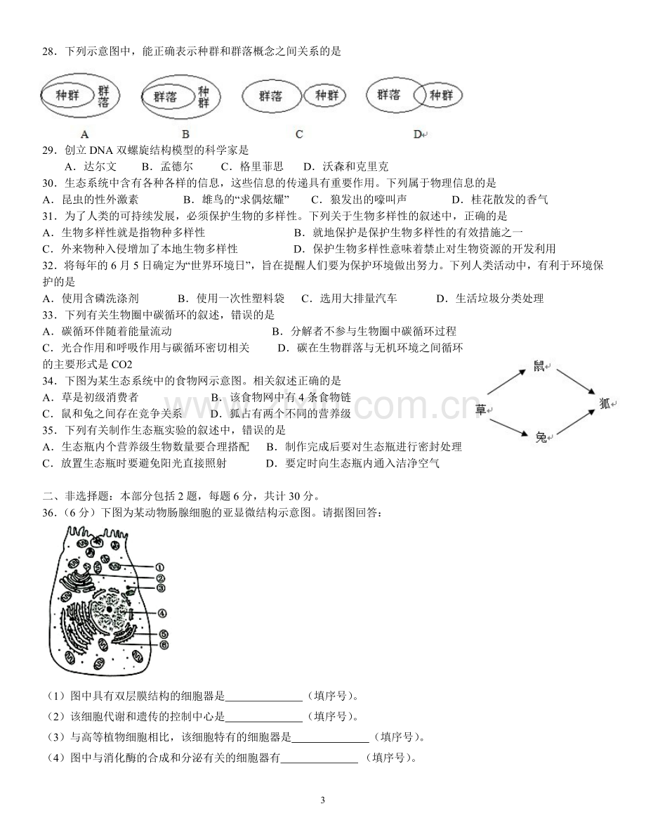 2012年江苏省普通高中学业水平测试.doc_第3页