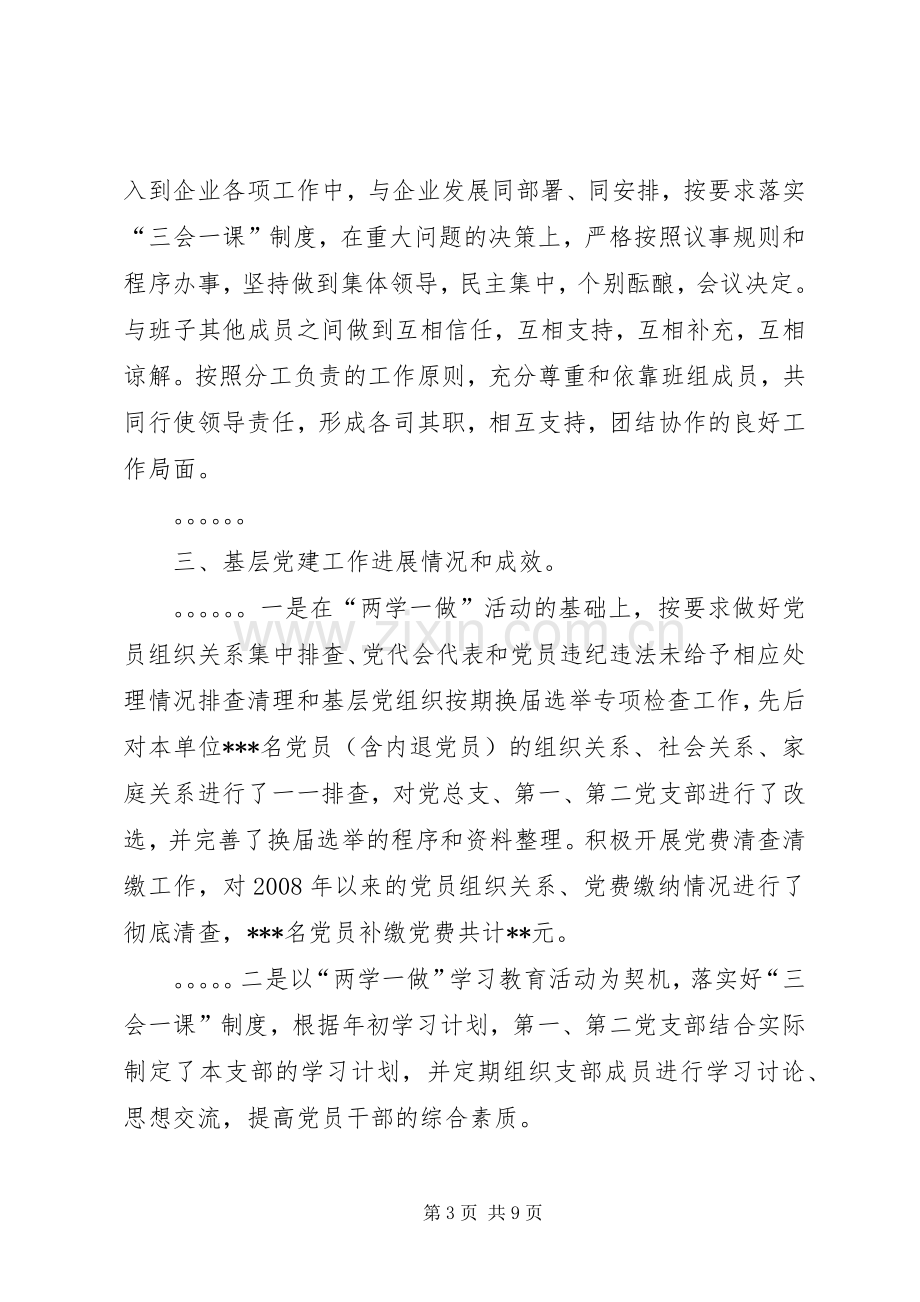 XX年党总支书记述职报告.docx_第3页