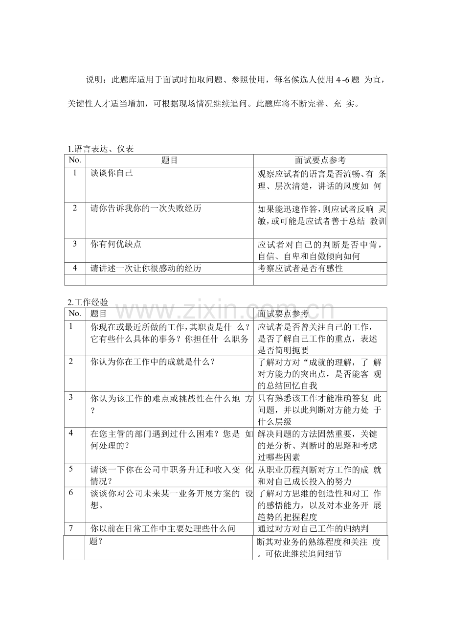 通用面试题库.docx_第1页