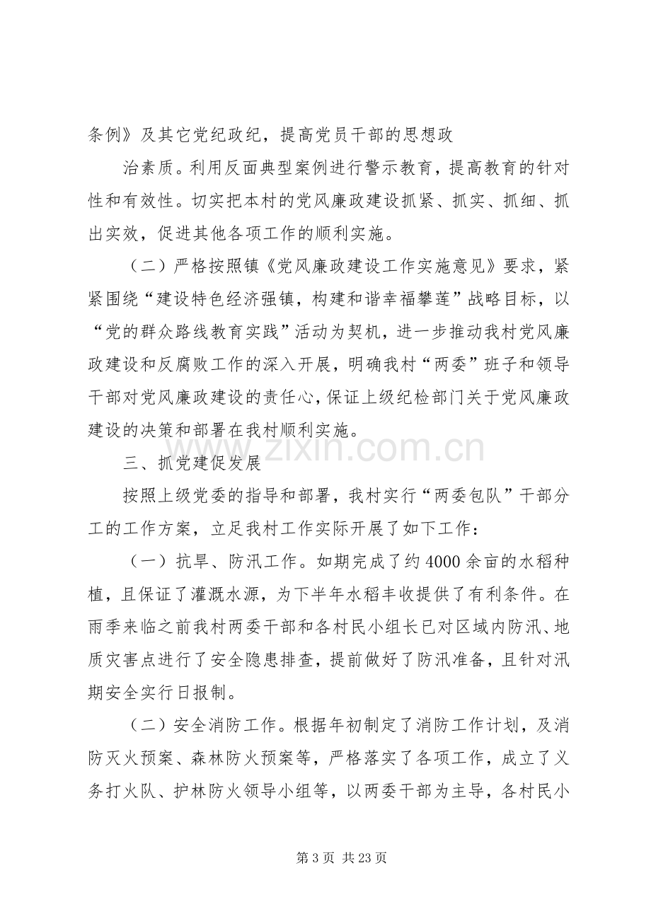 村党支部书记XX年述职述廉报告.docx_第3页