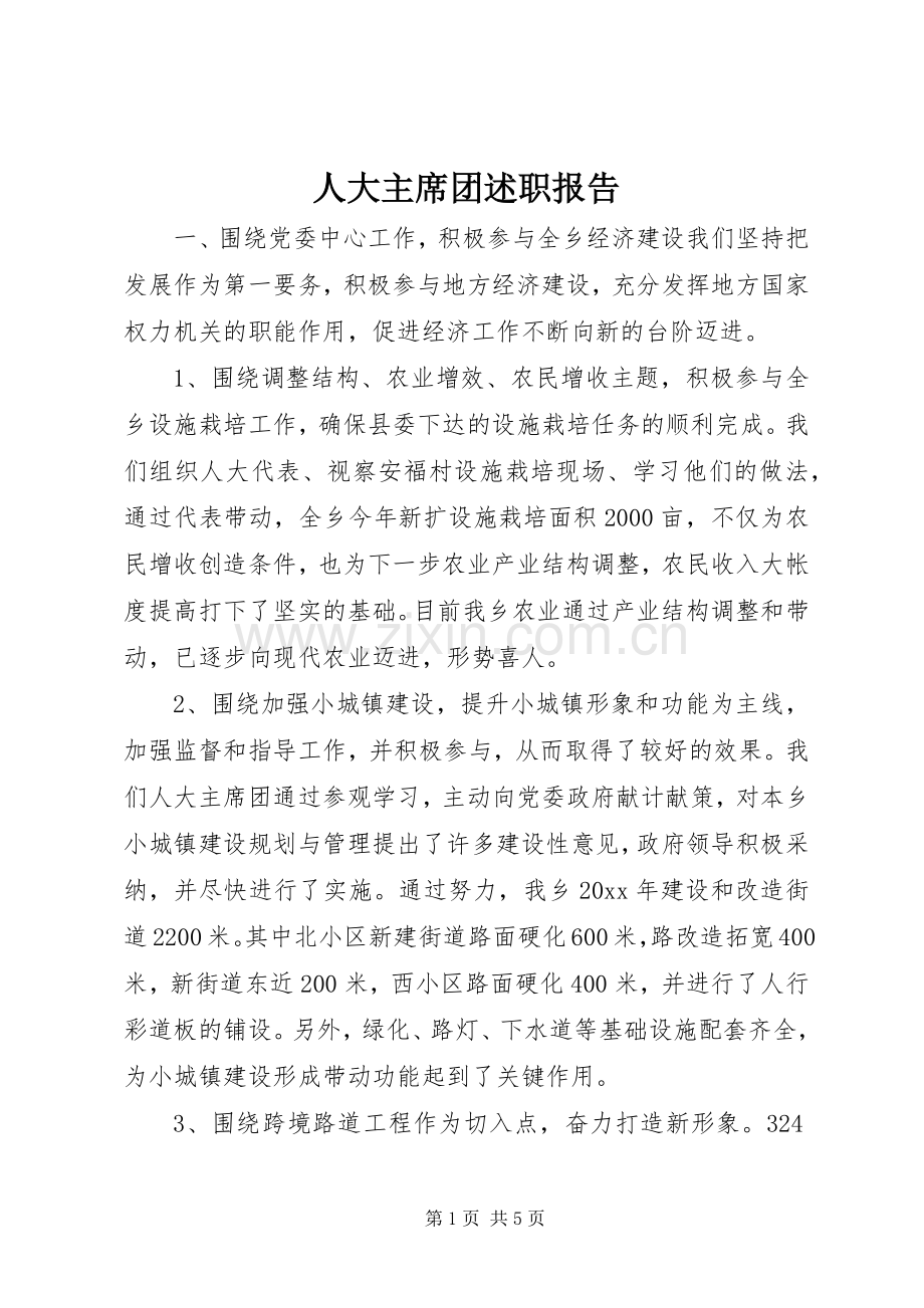 人大主席团述职报告.docx_第1页