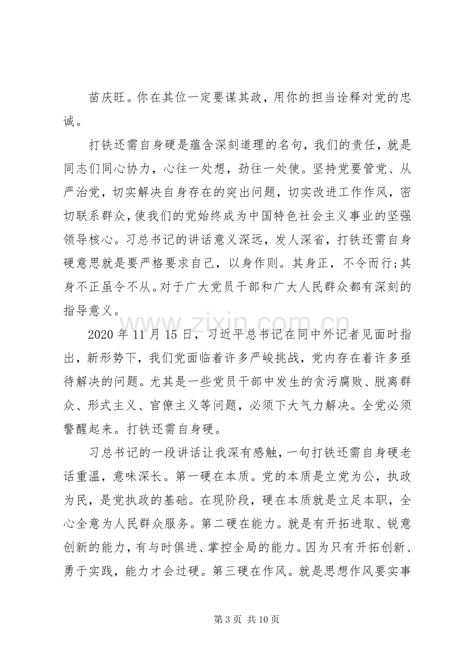 纪检干部打铁还需自身硬心得体会【优秀】.docx_第3页