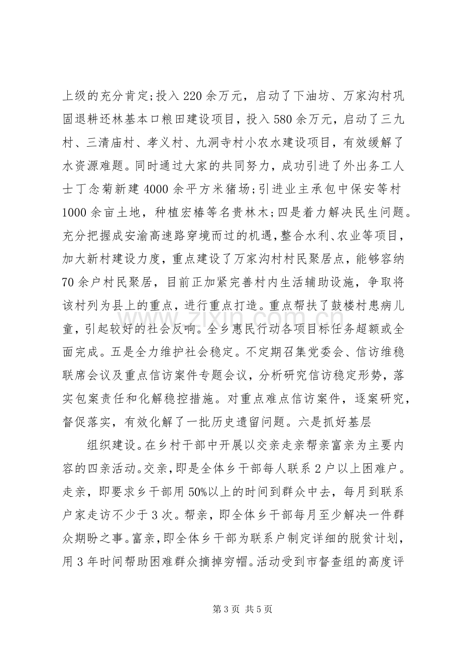 XX年党委书记年终个人述职述廉报告.docx_第3页