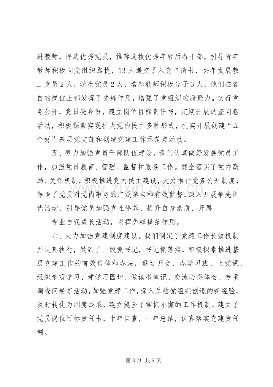 党支部书记履行党建工作责任述职报告.docx_第3页