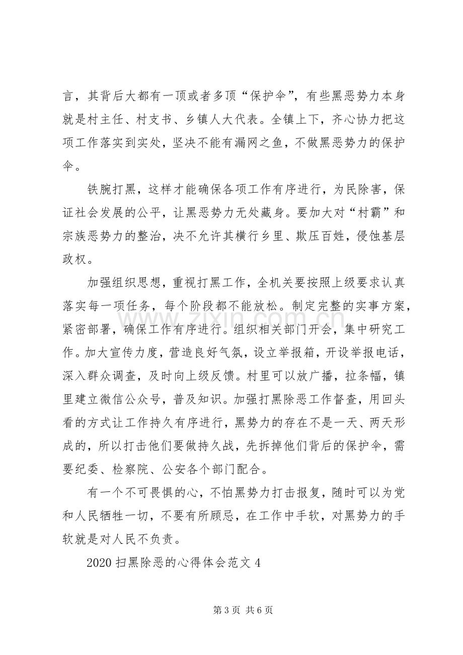 20XX年扫黑除恶的心得体会多篇.docx_第3页