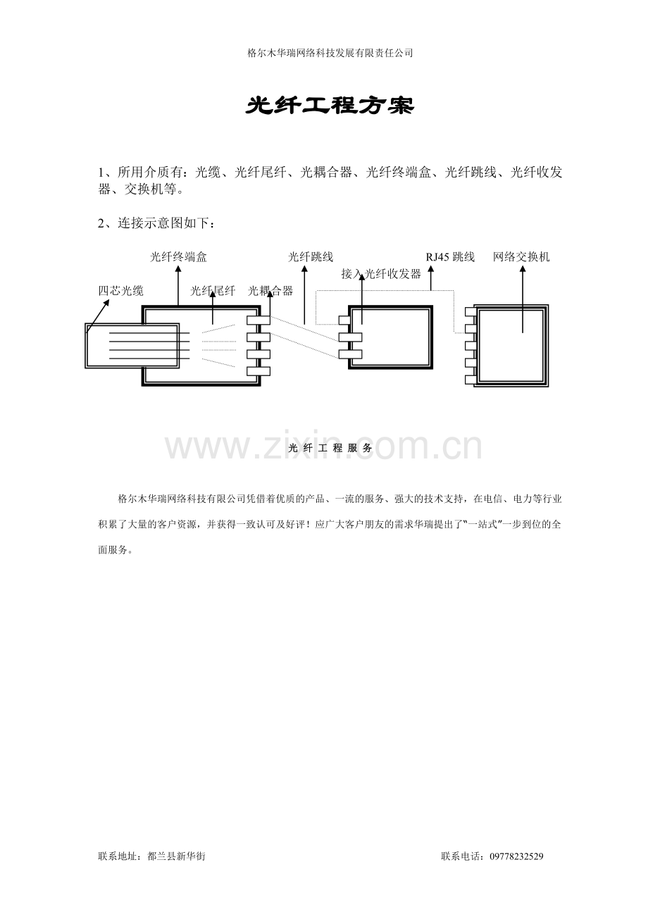 光纤工程方案与报价清单.doc_第1页