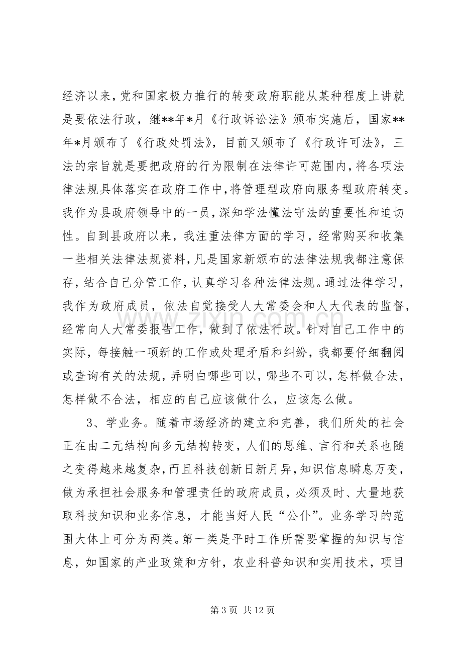 副县长XX年述职述廉报告.docx_第3页