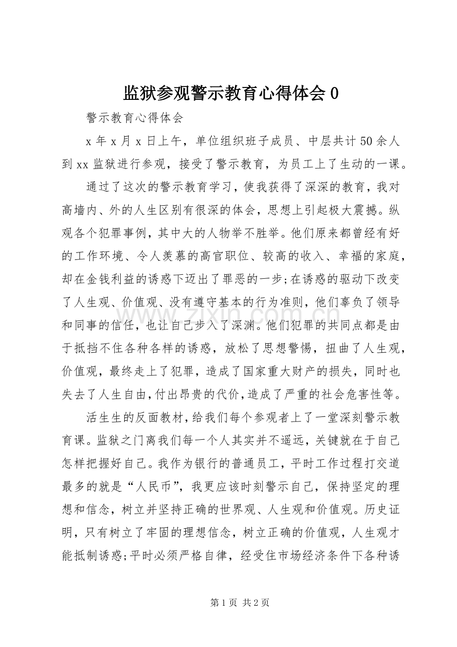 监狱参观警示教育心得体会0.docx_第1页