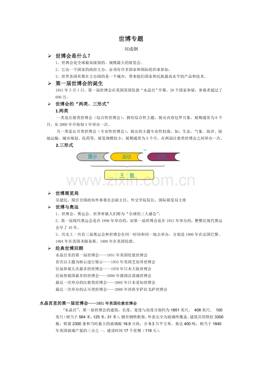 河海形势与政策专题：世博(5页).doc_第1页