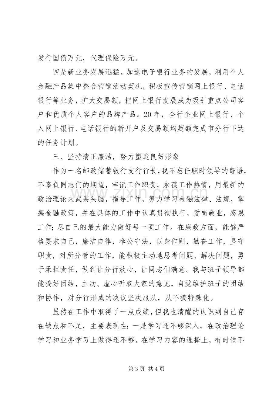 邮政储蓄银行支行行长年终述职报告.docx_第3页