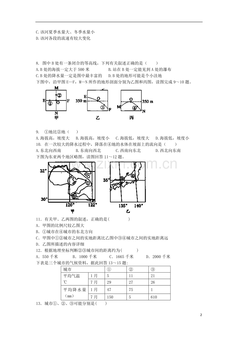 安徽省泗县双语中学2012-2013学年高二地理下学期第二次月考试题新人教版.doc_第2页