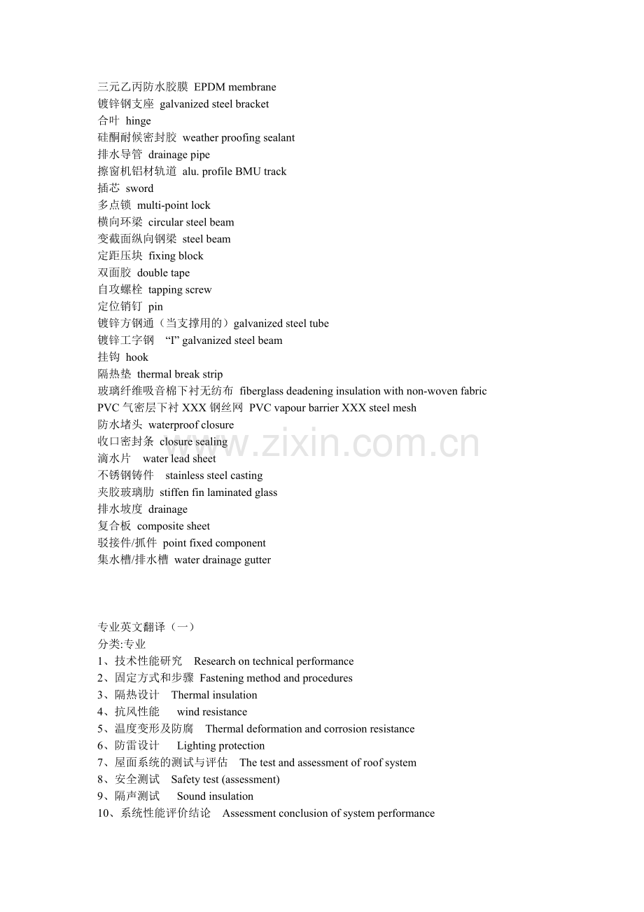 幕墙常用词汇表.doc_第2页