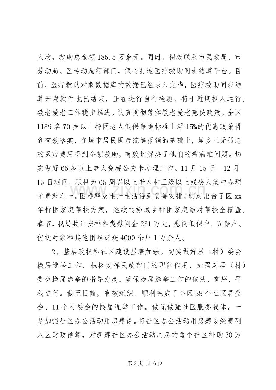 XX年民政局局长年终述职报告范文.docx_第2页