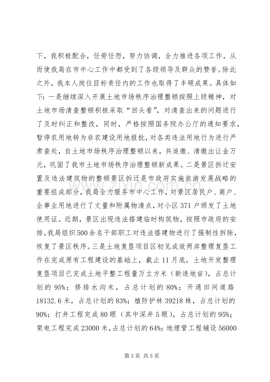 国土资源局副局长年终述职报告.docx_第3页