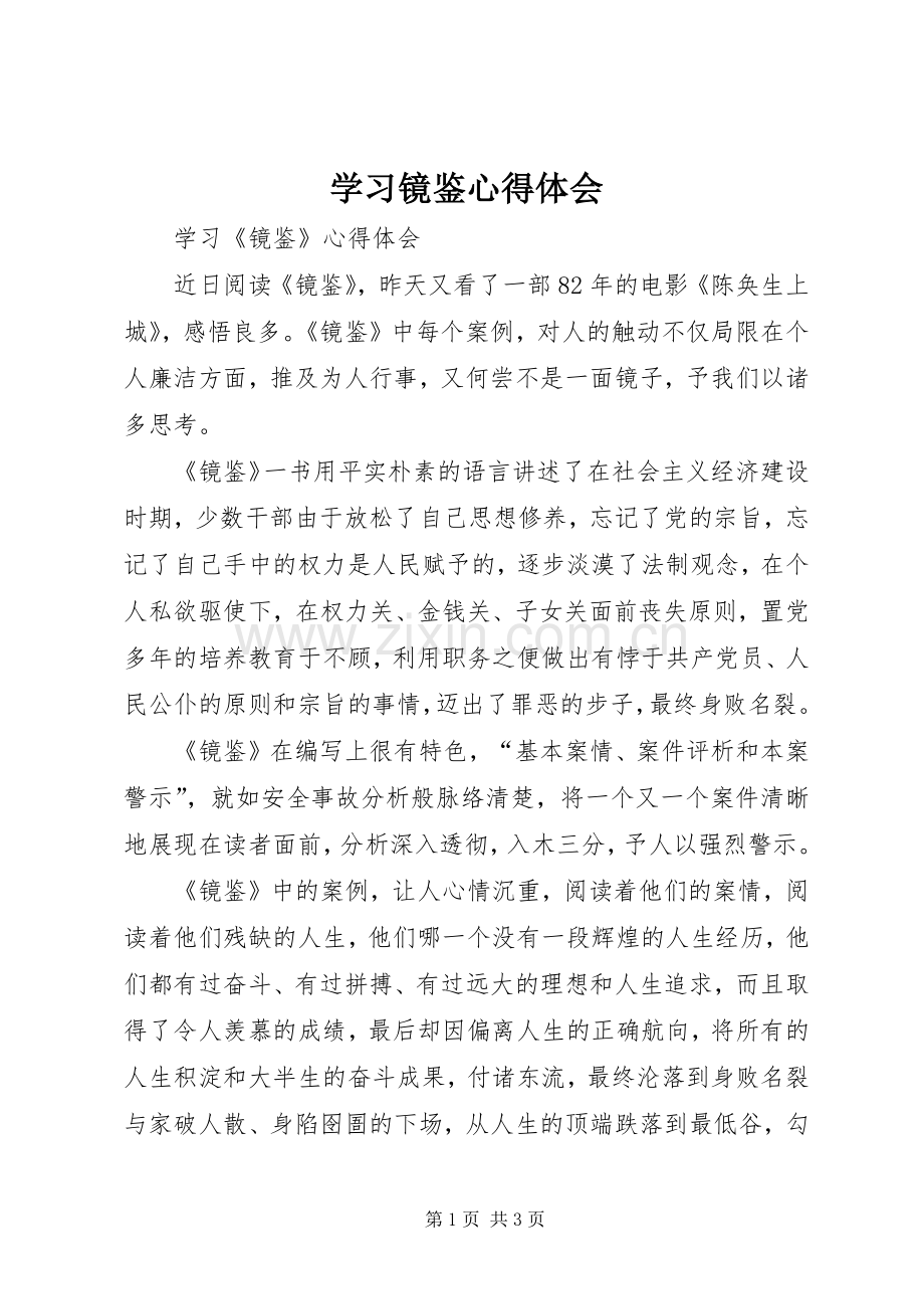 学习镜鉴心得体会.docx_第1页