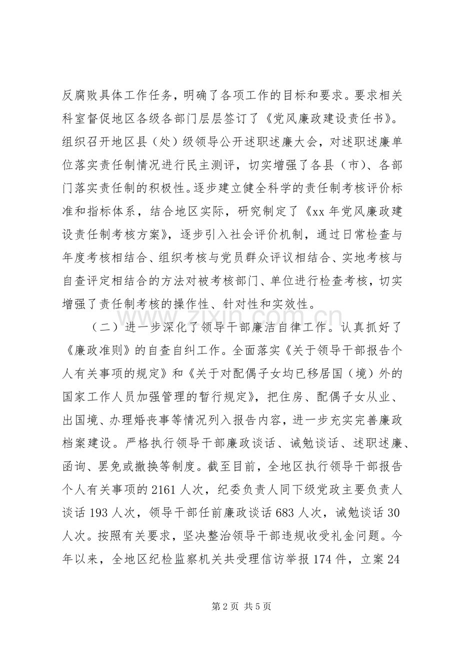 XX年纪检委副书记个人述职述廉报告范文.docx_第2页