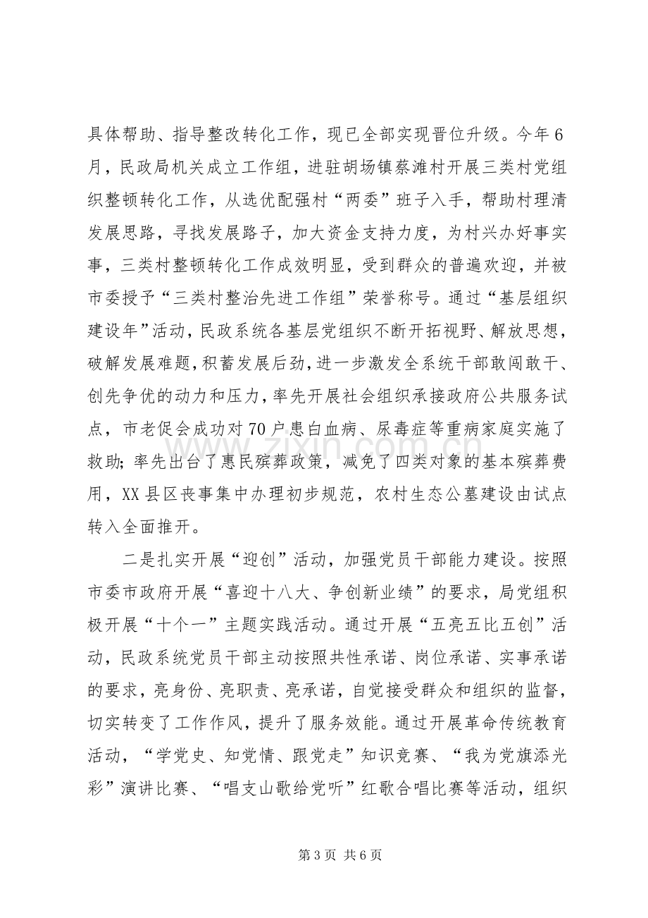 民政局党组党建工作述职报告.docx_第3页