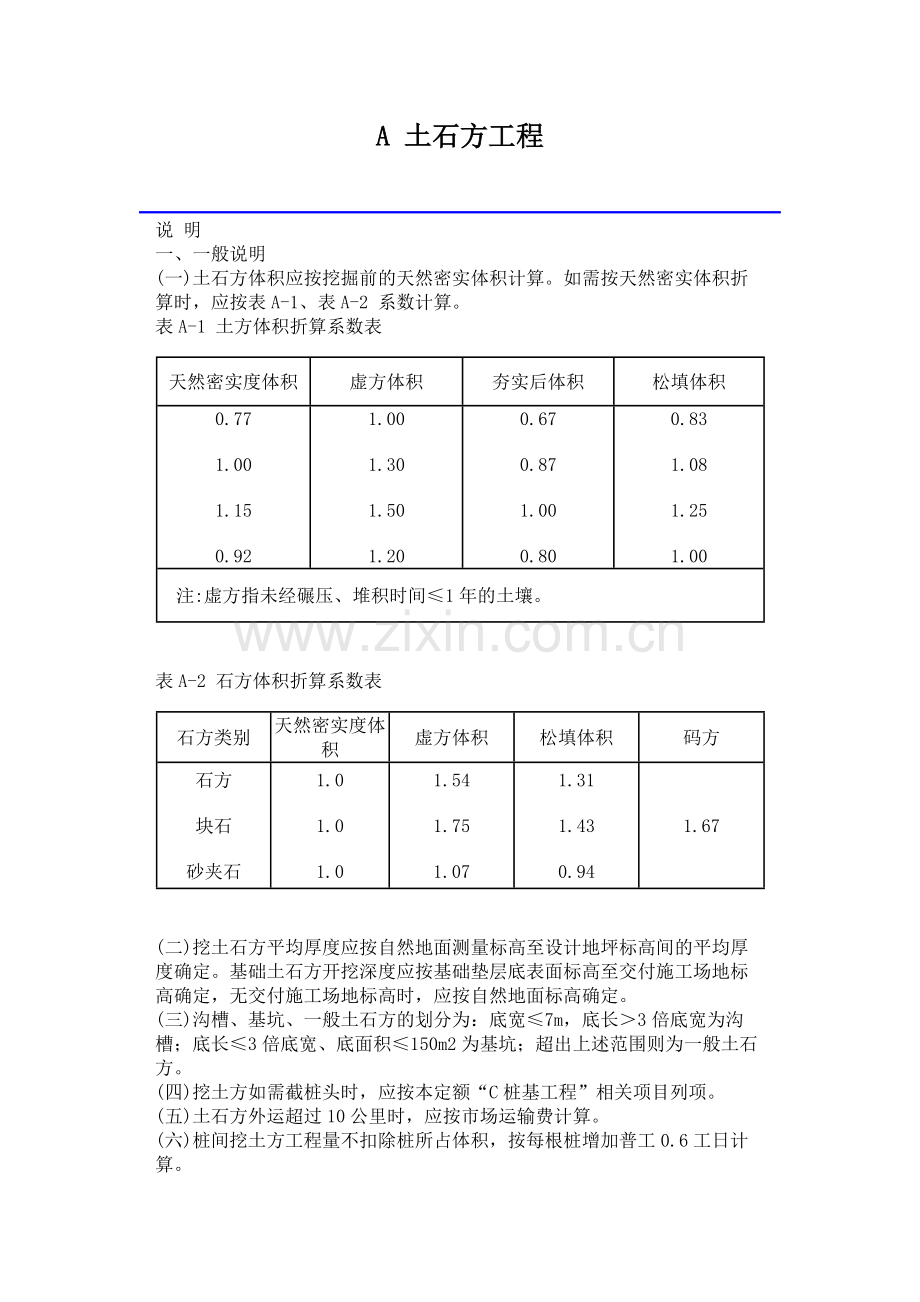 四川2015定额-土石方工程.docx_第1页