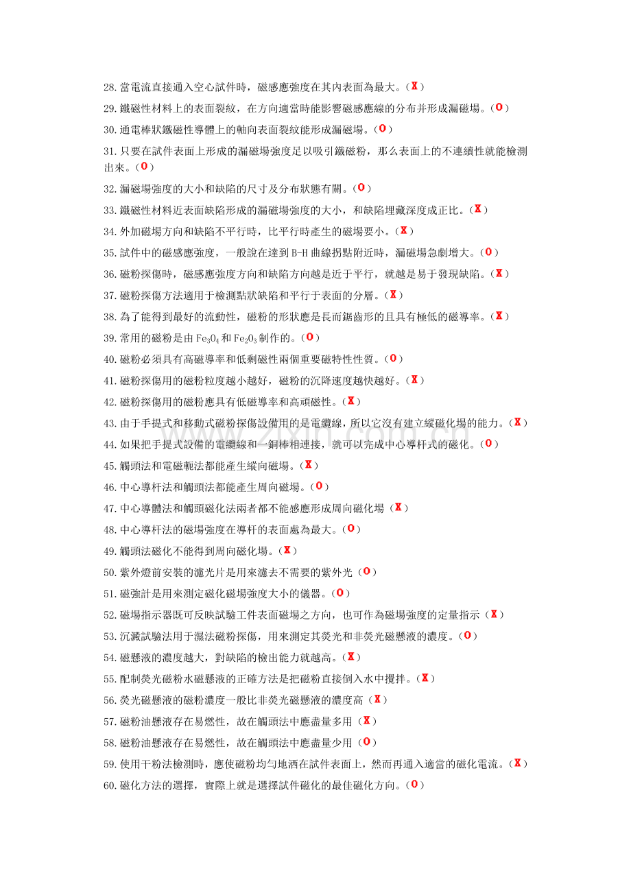 中级无损检测技术资格人员-磁粉检验考题汇编.doc_第2页