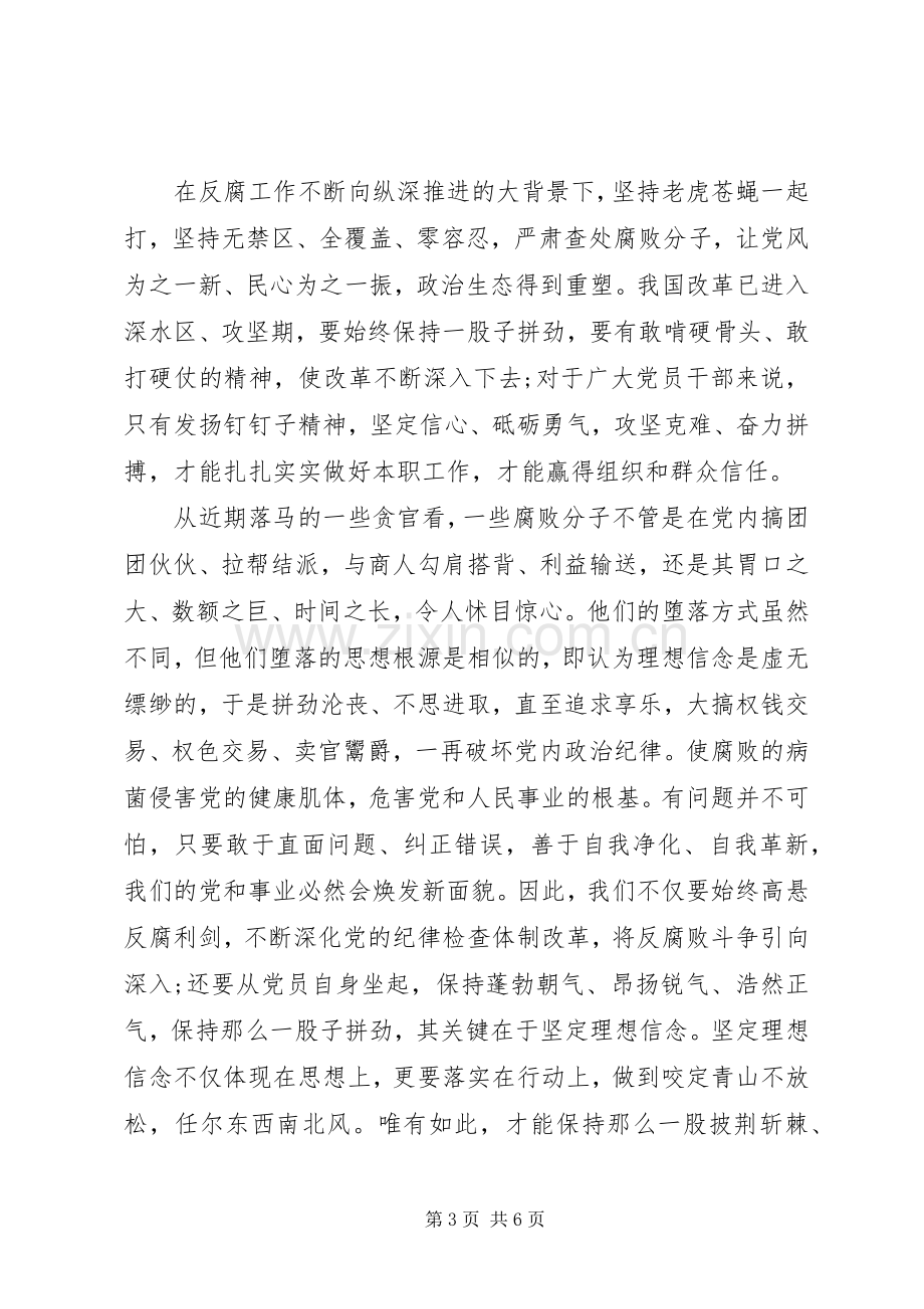 坚定理想信念明确政治方向演讲稿6篇.docx_第3页