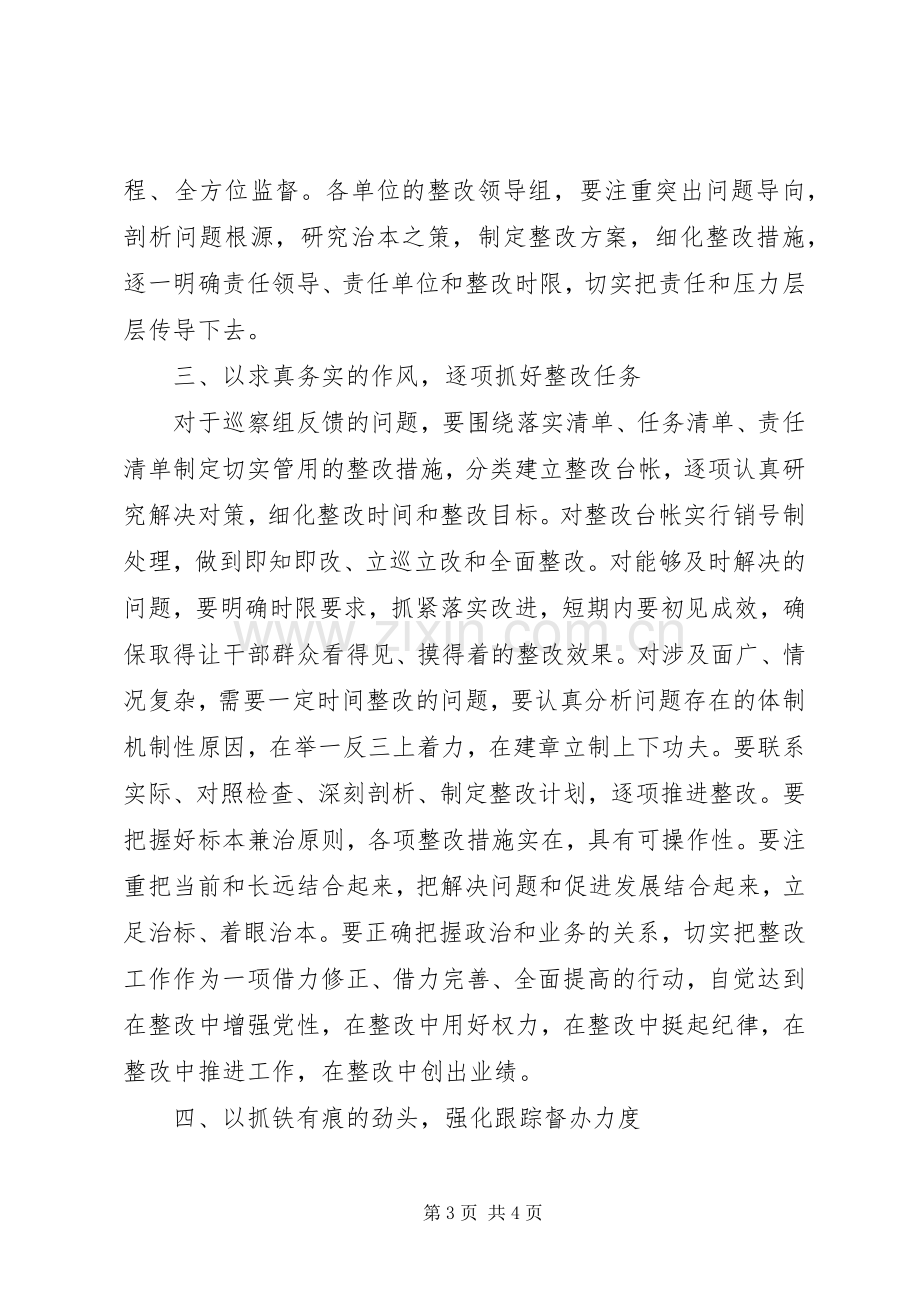 在巡察反馈会上的表态发言(市级局).docx_第3页