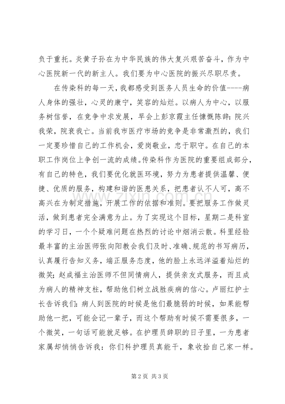 医生演讲稿—让青春在竞争的激流中闪光.docx_第2页