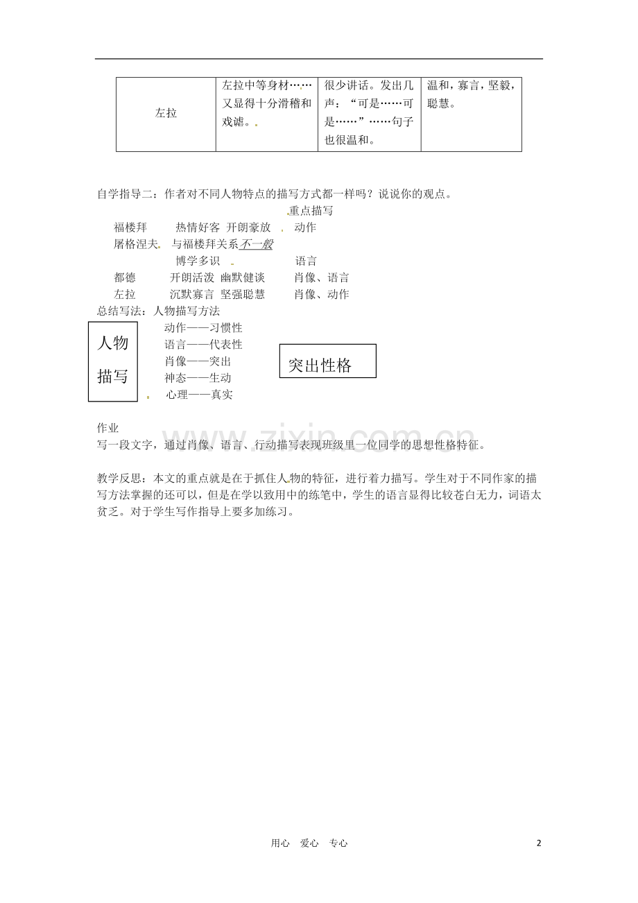 河南省郑州市侯寨二中七年级语文下册《福楼拜家里的星期天》教案-人教新课标版.doc_第2页