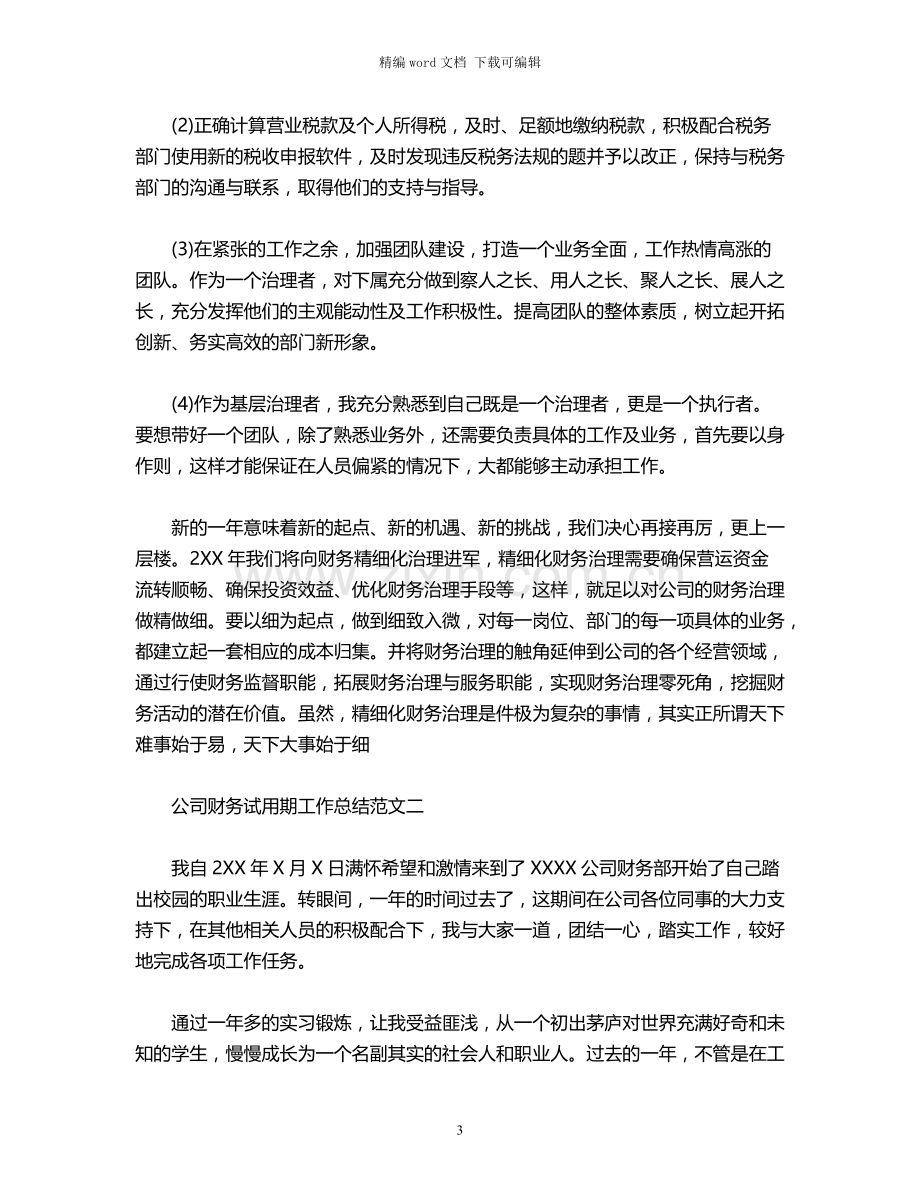 2021年公司财务试用期工作总结及计划.docx_第3页