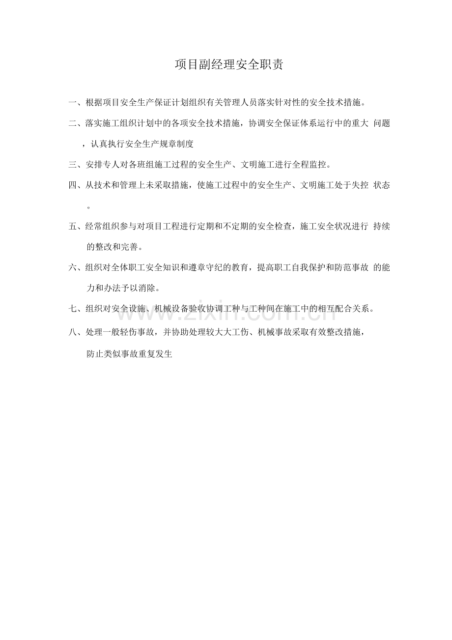 项目安全生产责任制(六部一室).docx_第2页