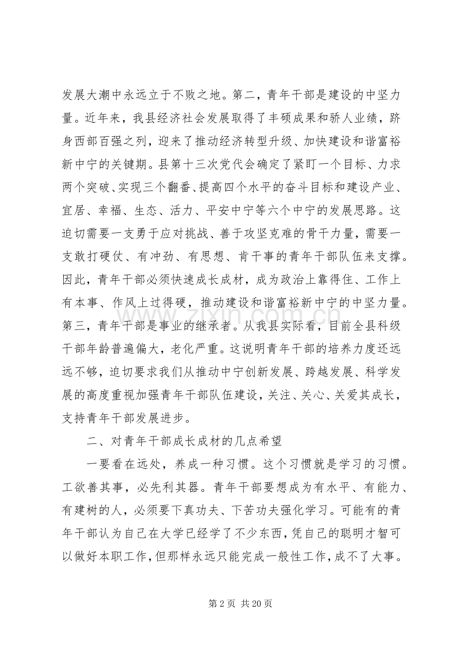 青年工作座谈会领导讲话稿.docx_第2页