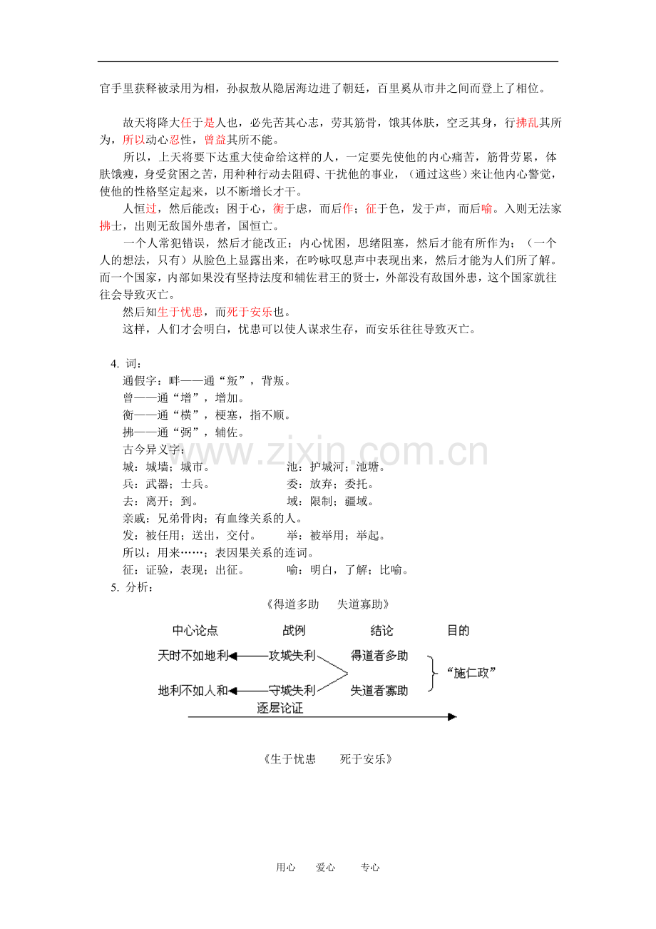 九年级语文《孟子二章》《越巫》人教版知识精讲.doc_第2页