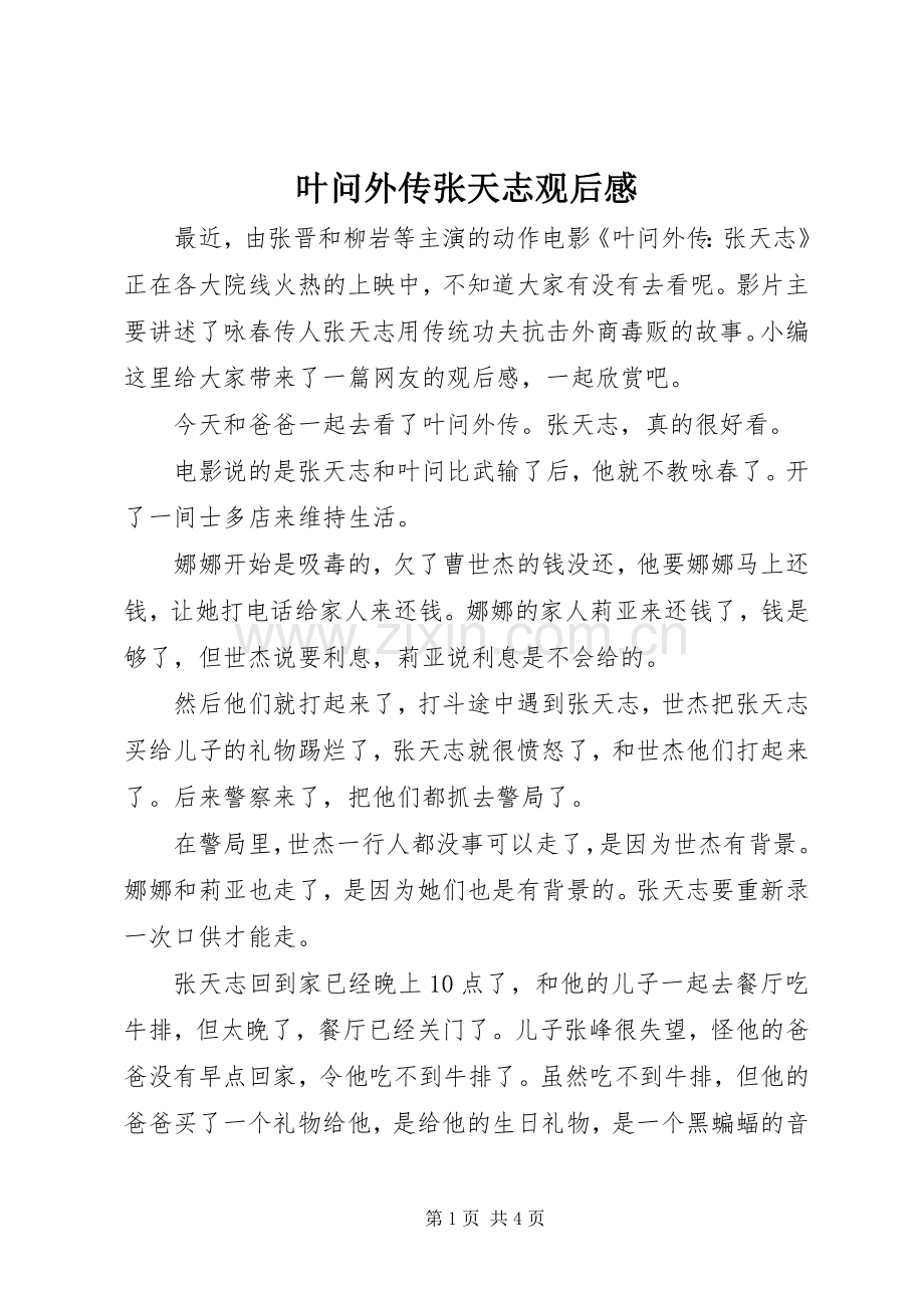 叶问外传张天志观后感.docx_第1页