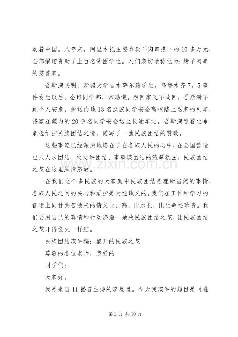 民族团结的经典演讲稿.docx_第2页