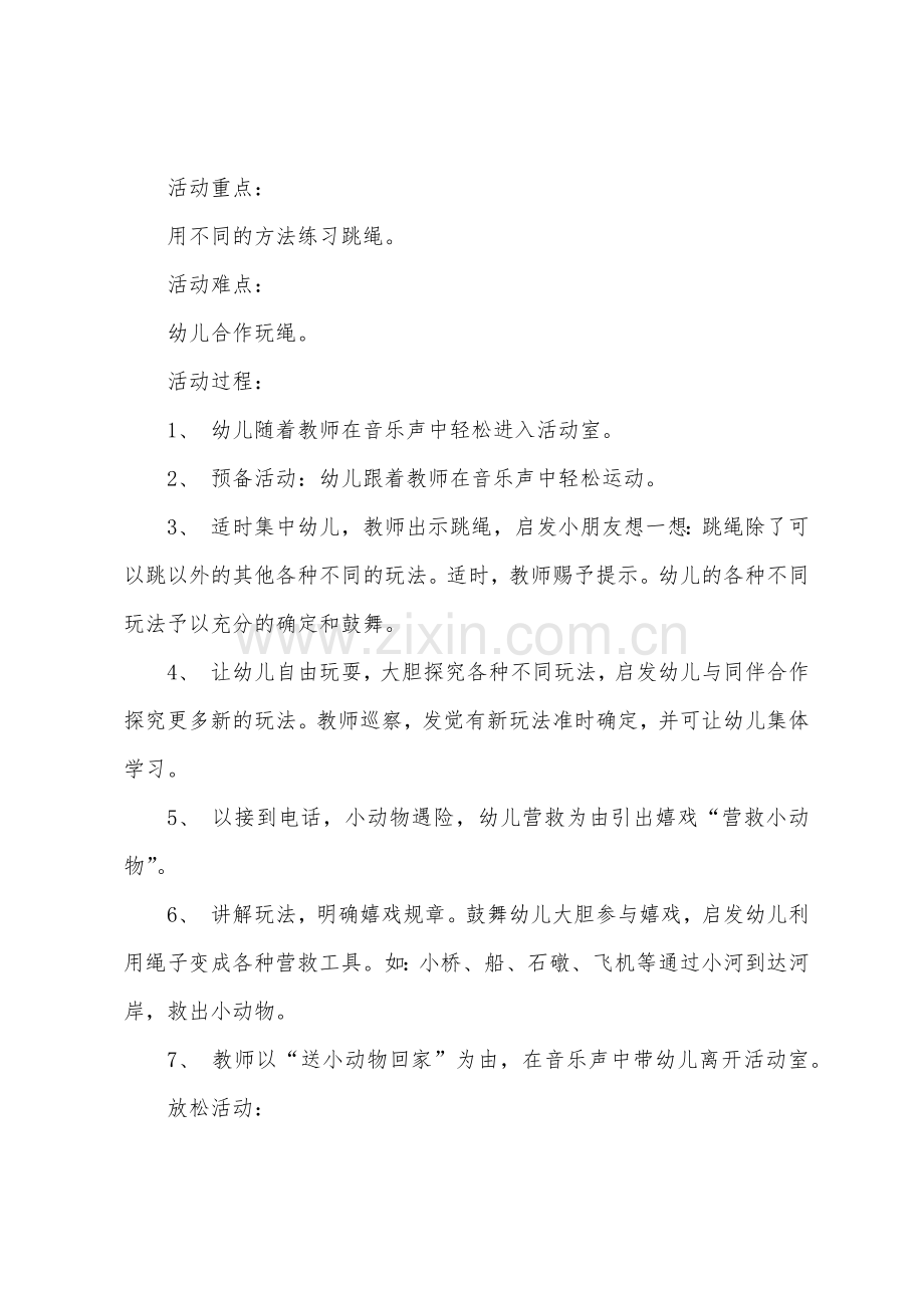 大班体育玩绳教案反思.doc_第2页