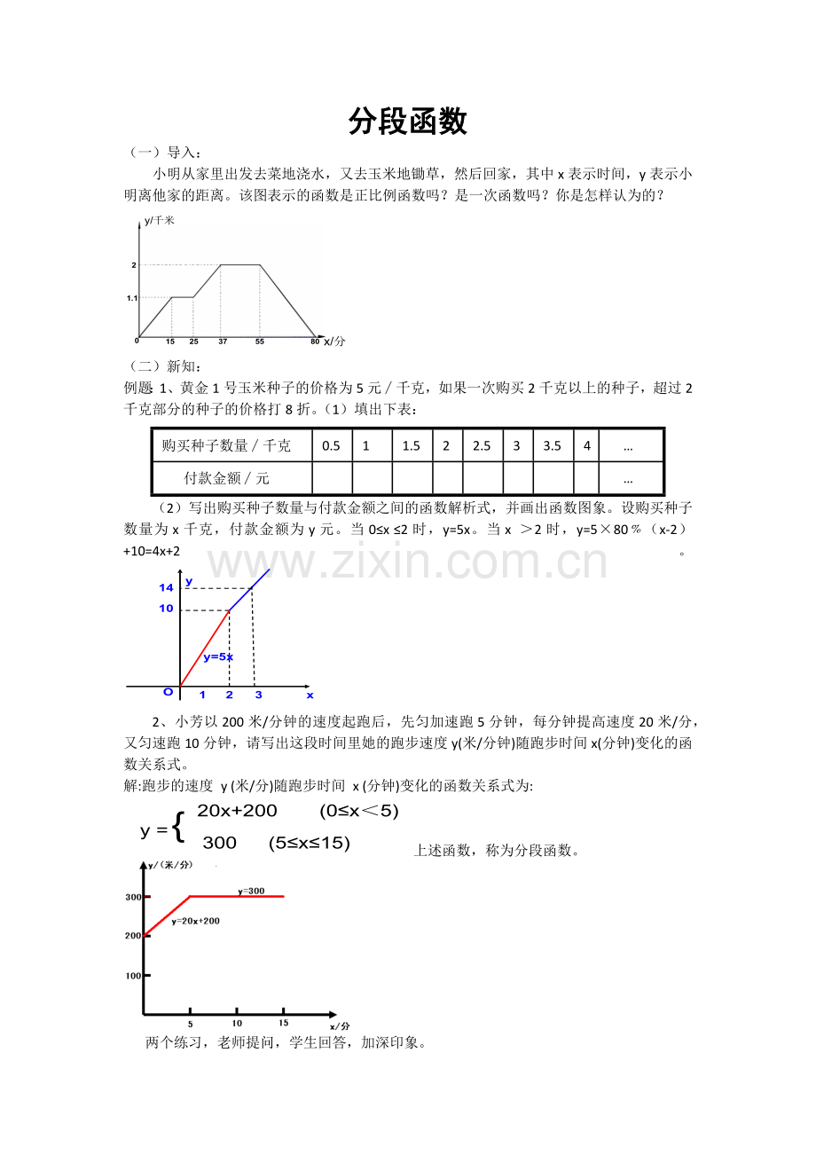 一次函数(分段函数).docx_第1页