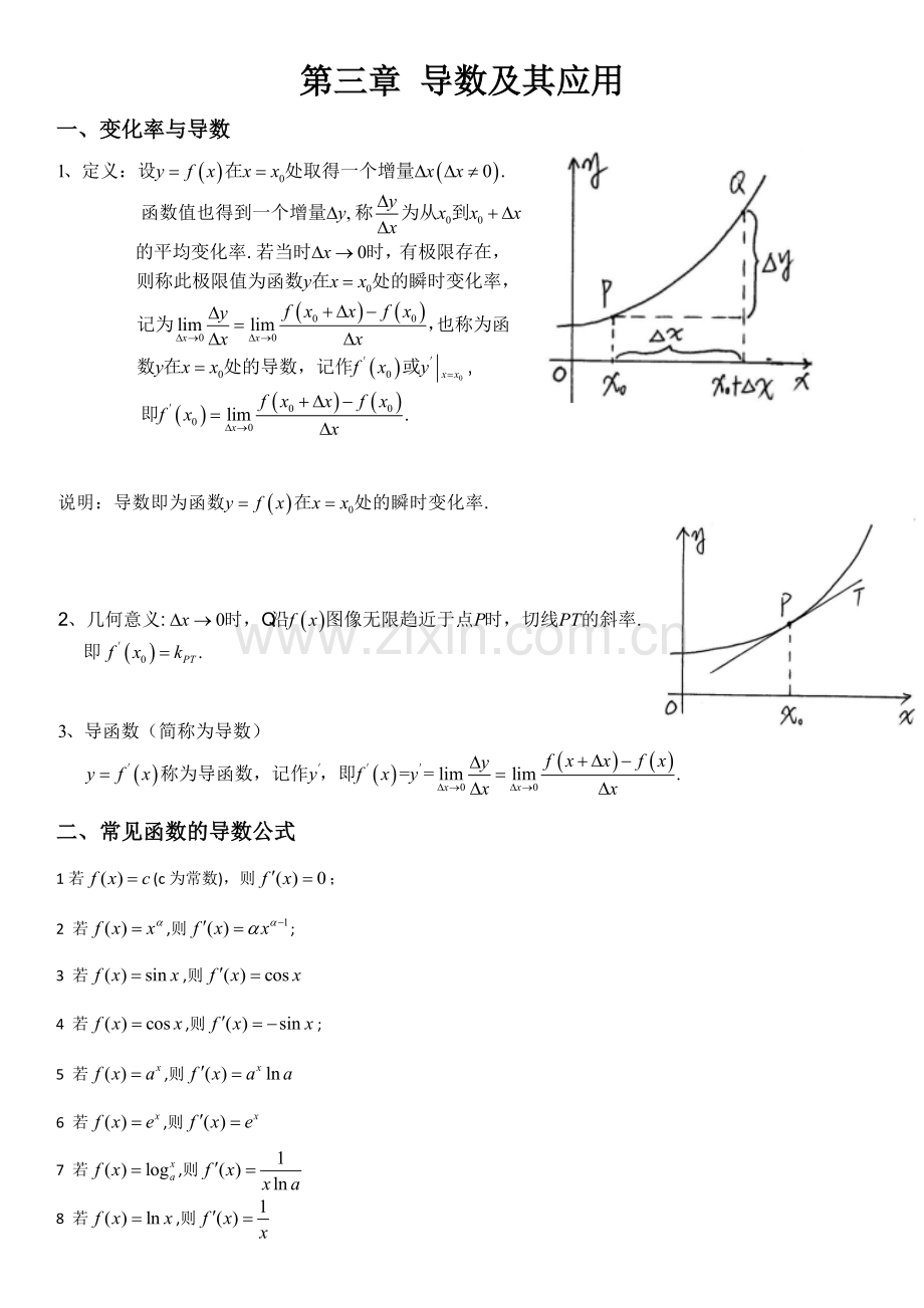 高中数学选修1-1《导数及其应用》知识点讲义.doc_第1页