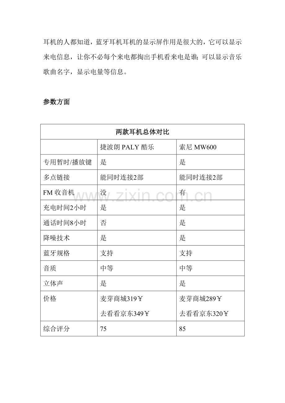 捷波朗酷乐与索尼MW600蓝牙耳机全方位360度评测对比.doc_第3页