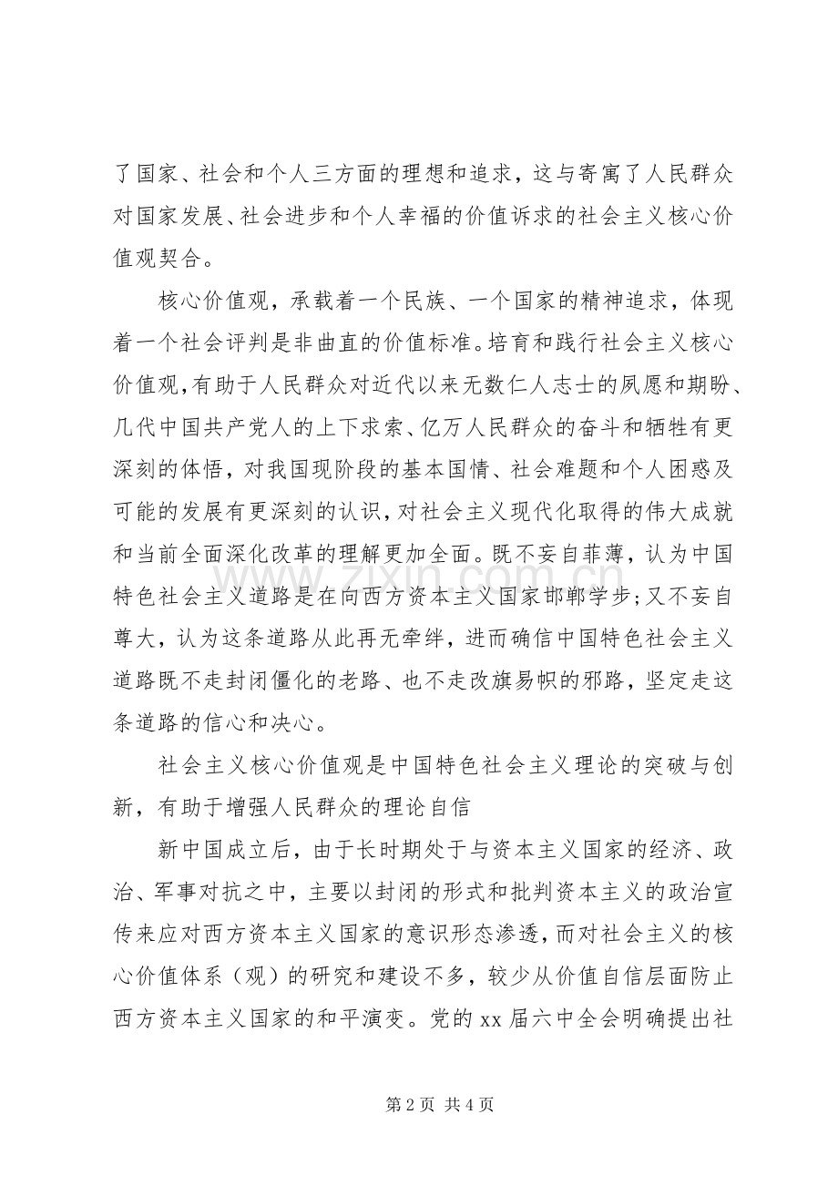 社会主义核心价值观学习心得XX年.docx_第2页