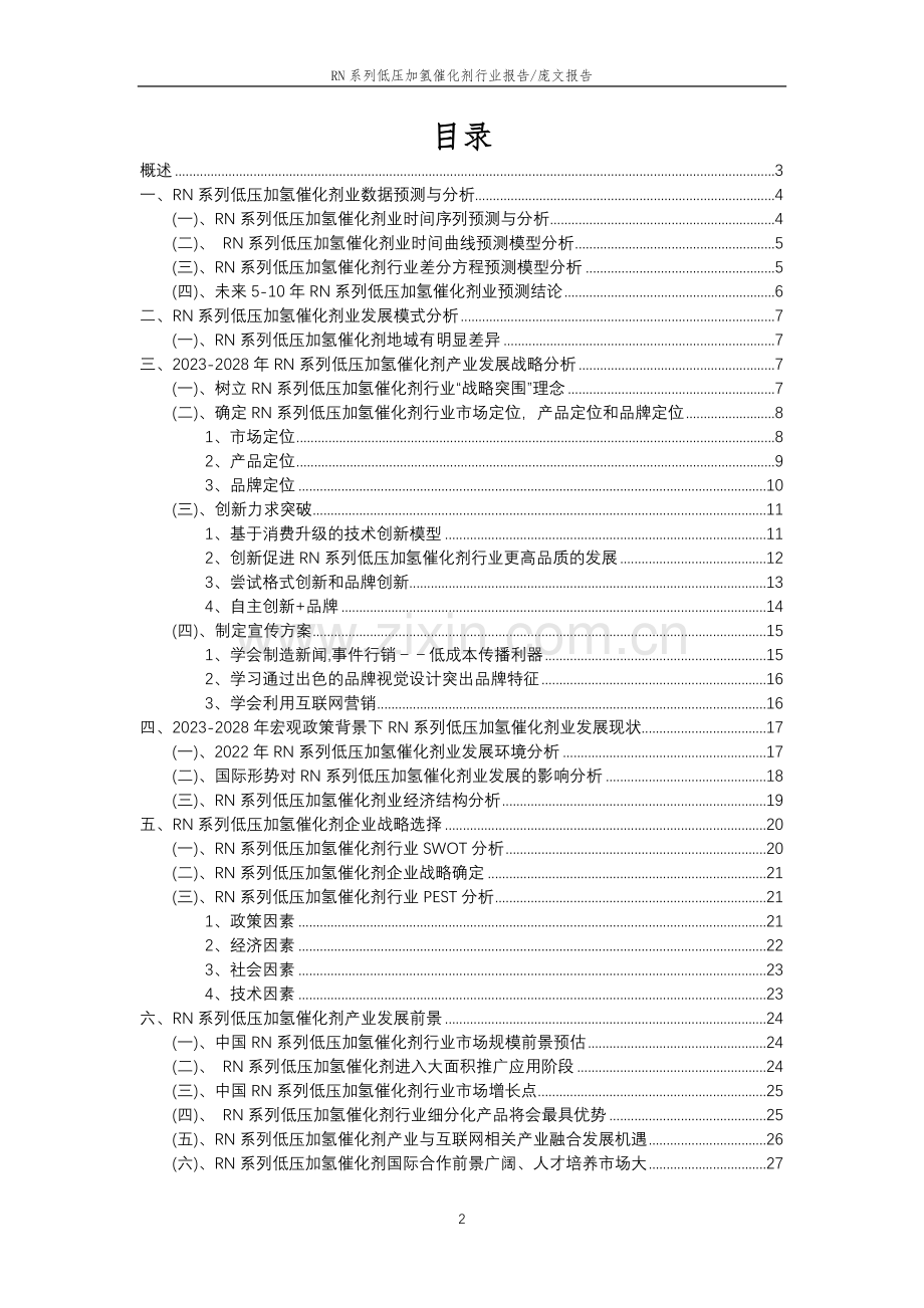 2023年RN系列低压加氢催化剂行业市场突围建议及需求分析报告.doc_第2页