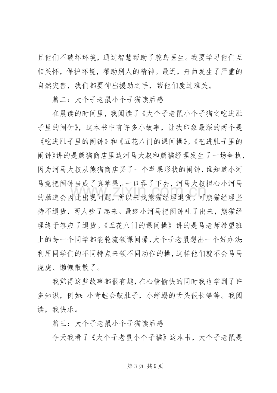 《一年级大个子二年级小个子》读后感张玲[共五篇].docx_第3页