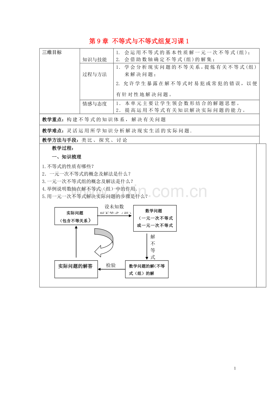 第9章不等式与不等式组复习课1.doc_第1页