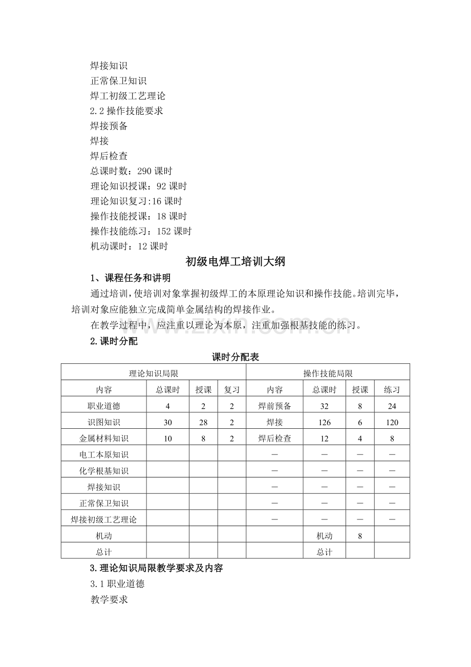 电焊工培训计划及大纲(初、中级).docx_第2页