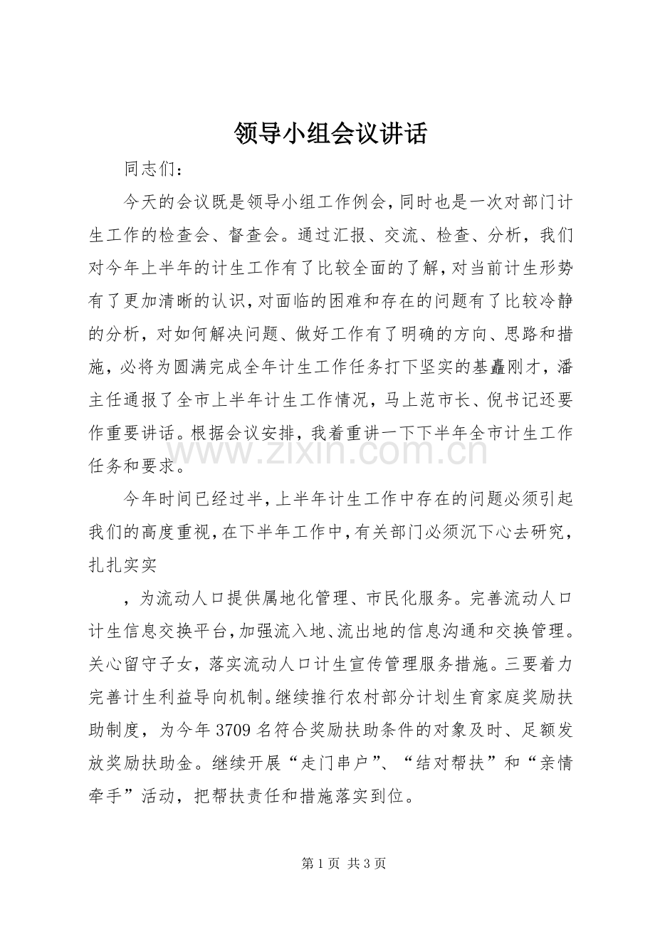 领导小组会议讲话.docx_第1页