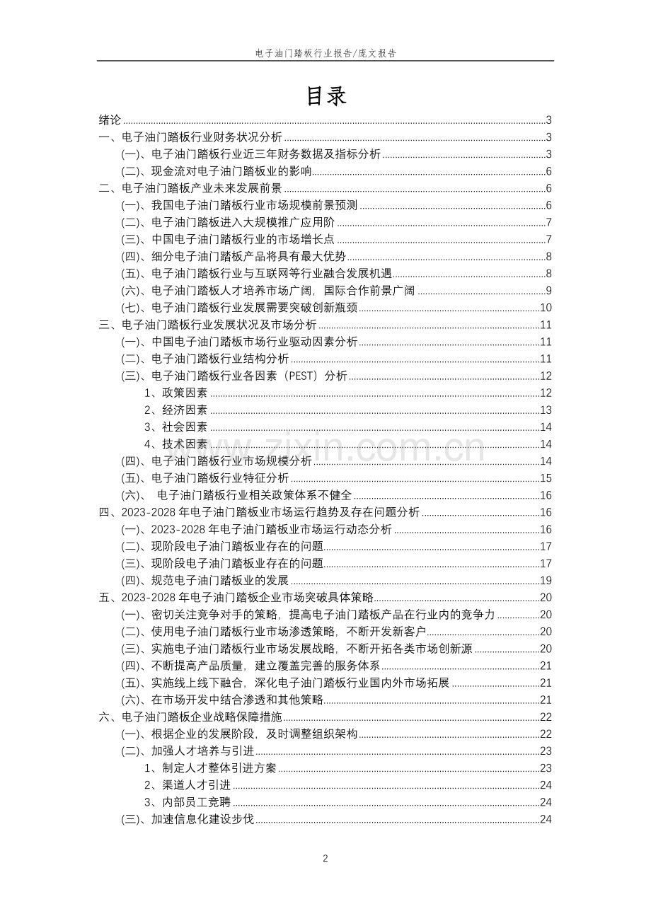 2023年电子油门踏板行业分析报告及未来五至十年行业发展报告.doc_第2页