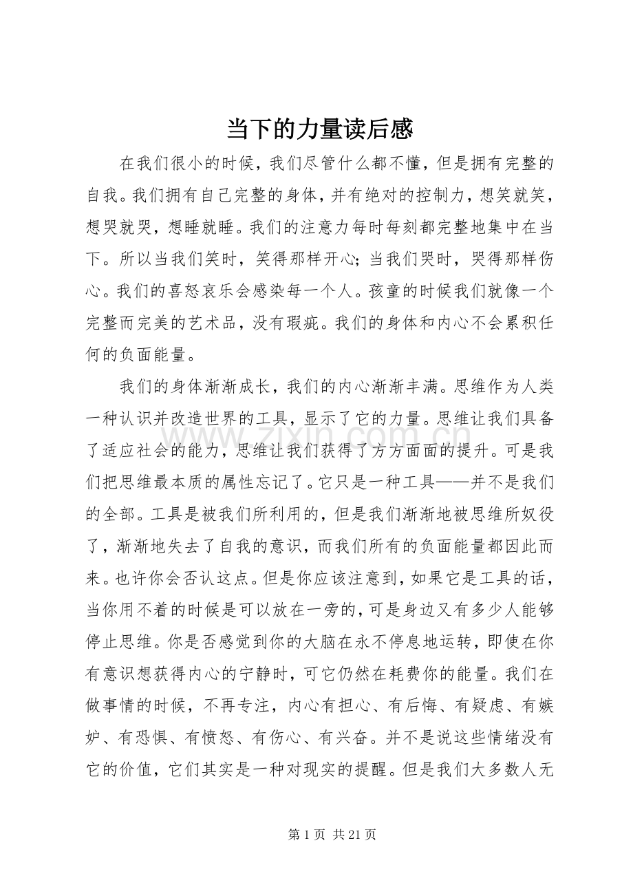 当下的力量读后感.docx_第1页