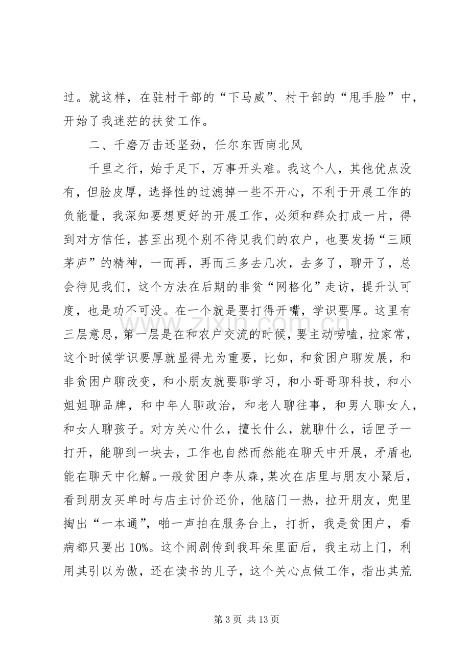 先进驻村第一书记兼工作队长代表事迹报告发言.docx_第3页