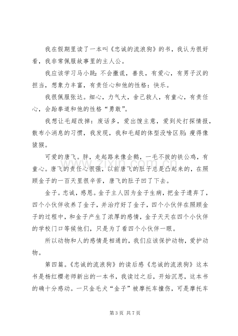 《忠诚的流浪狗》读后感.docx_第3页