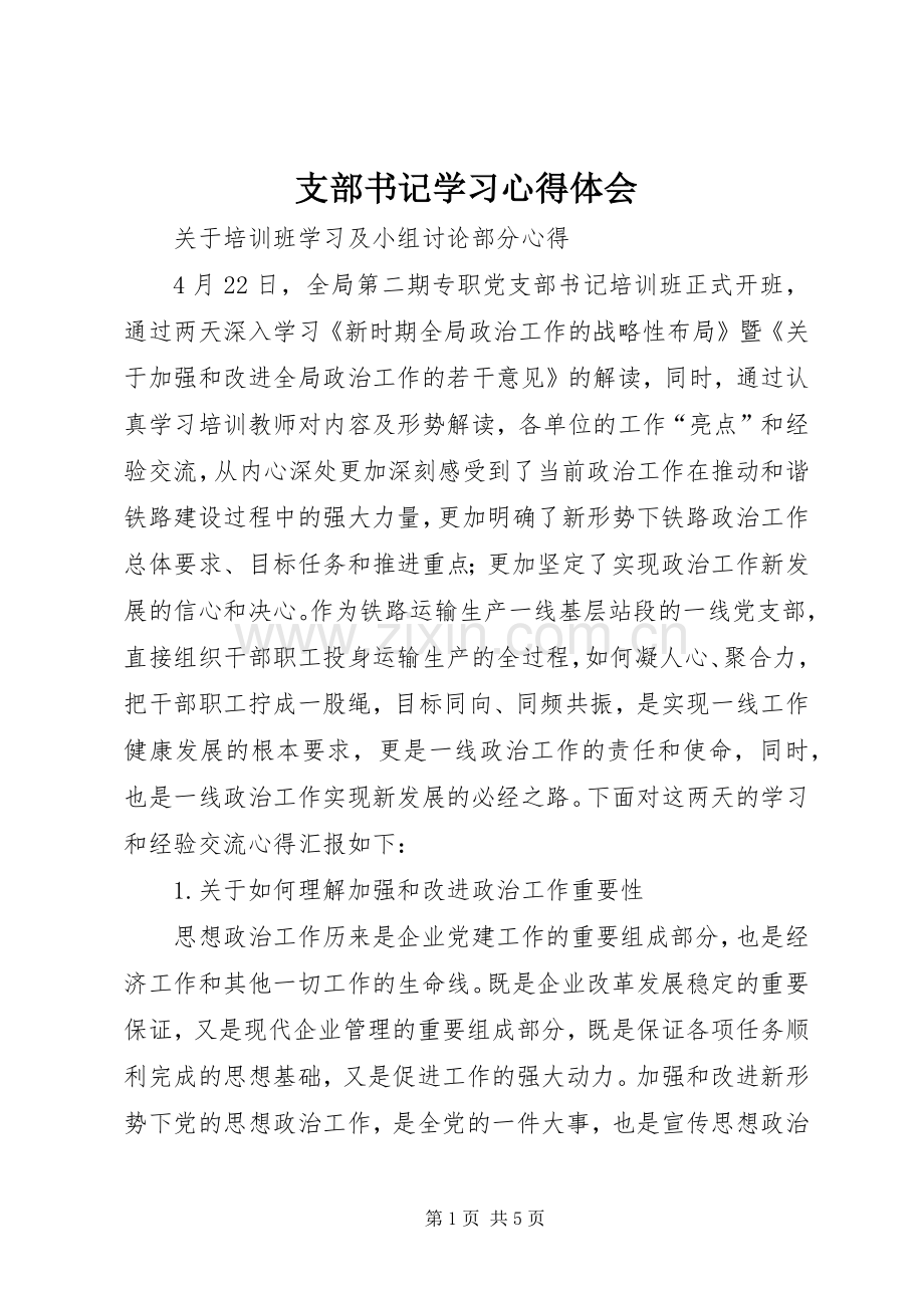 支部书记学习心得体会.docx_第1页